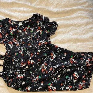 Gap maternity faux wrap floral dress size xs